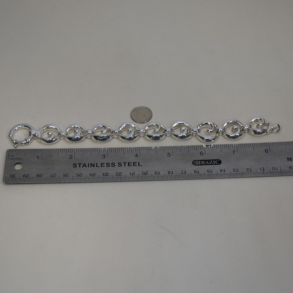 Vintage 925 Sterling Silver Electroform Signed G W Modernest  Sterling Silver (.925) Electroformed Bracelet
